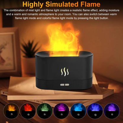 180ML Flame Air Humidifier Essential Oil Diffuser