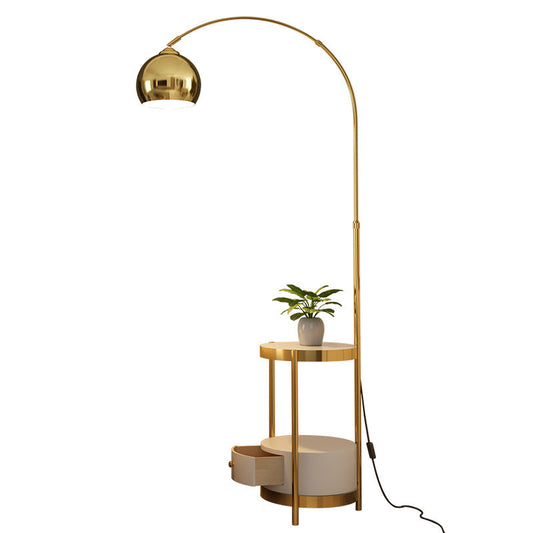 Floor lamp with shelf