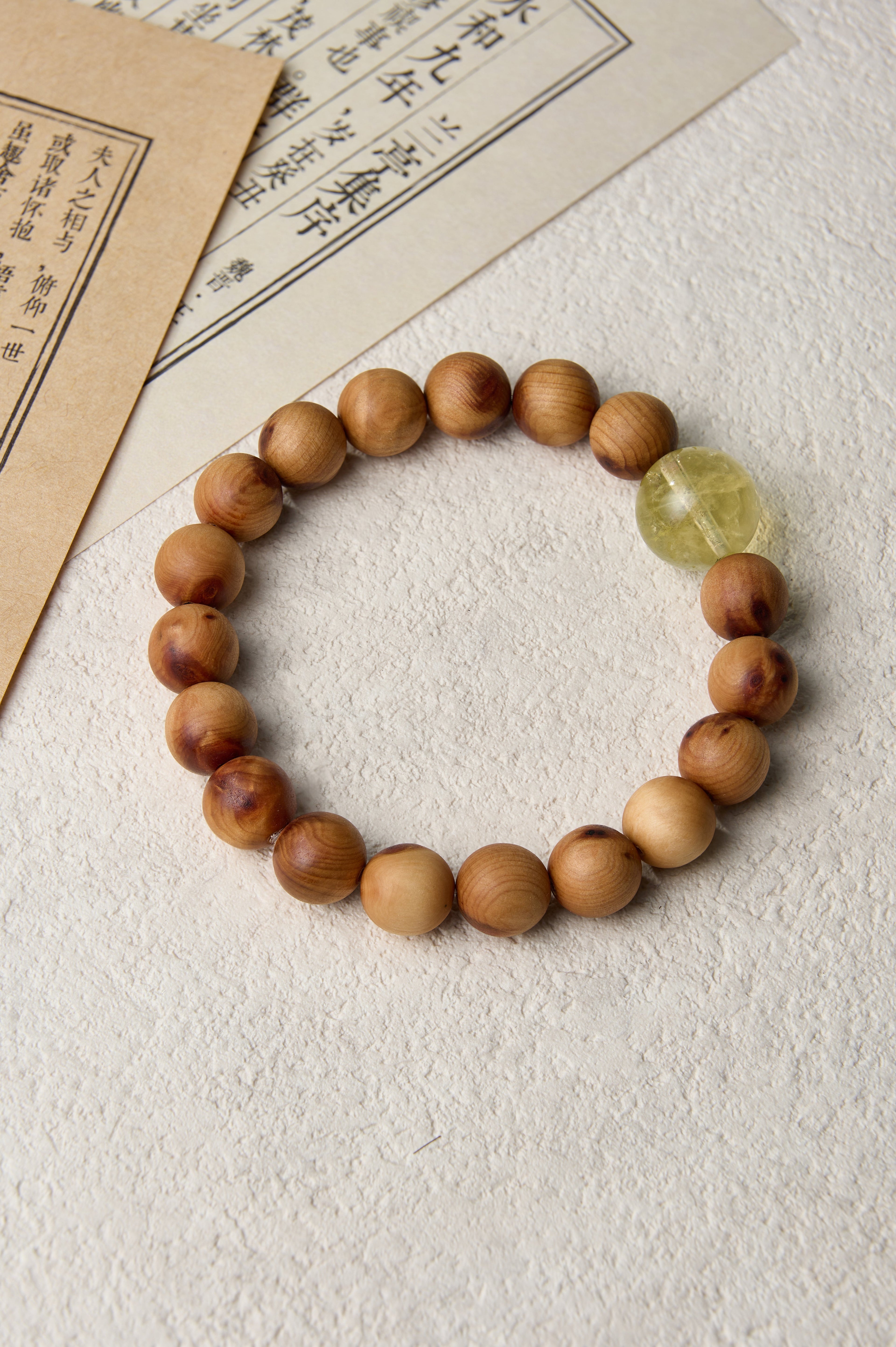 Earth and Metal elements-Destiny Alignment Thuja Sutchuenensis(Cliff Cypress)bracelet