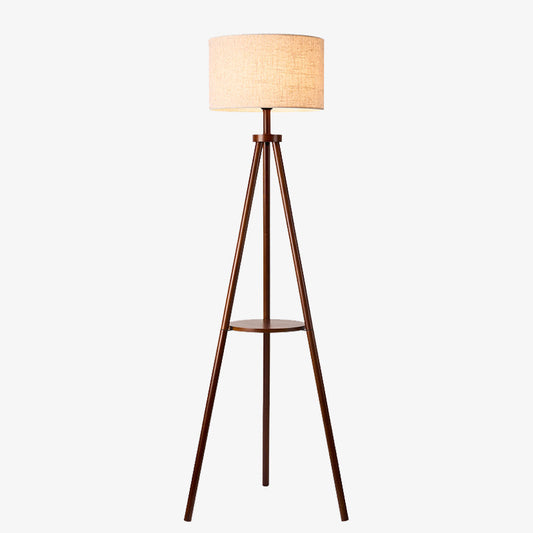 Wooden floor lamp