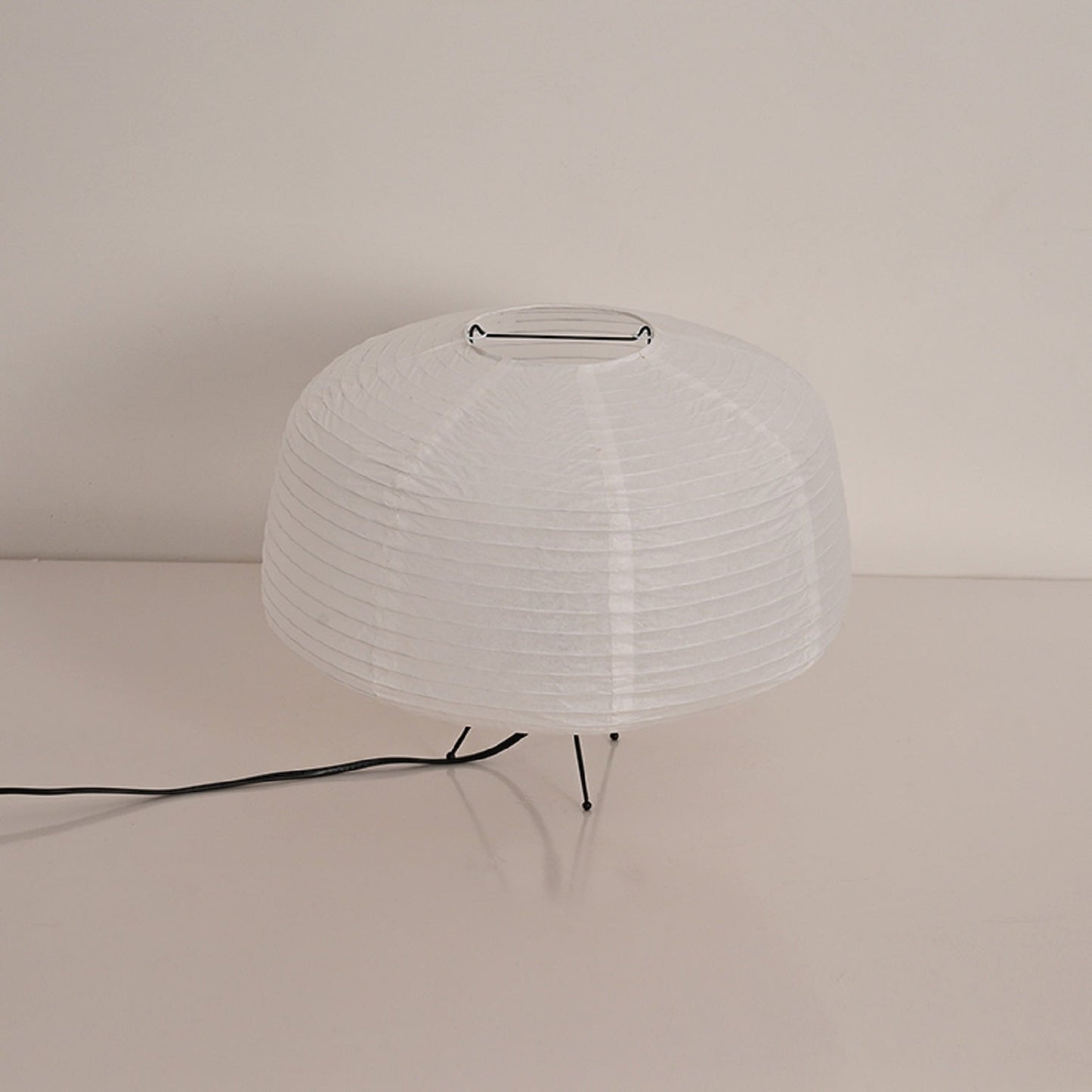 Cylindrical Rice Paper Table Lamp