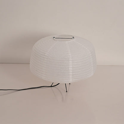 Cylindrical Rice Paper Table Lamp