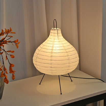 Pendant Shaped Rice Paper Table Lamp