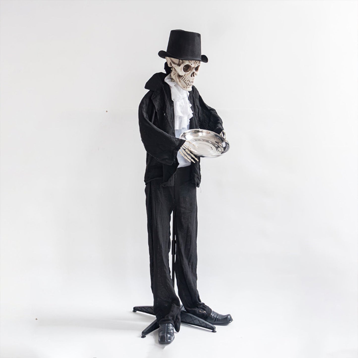 Skeleton Holding A Plate Halloween Decoration