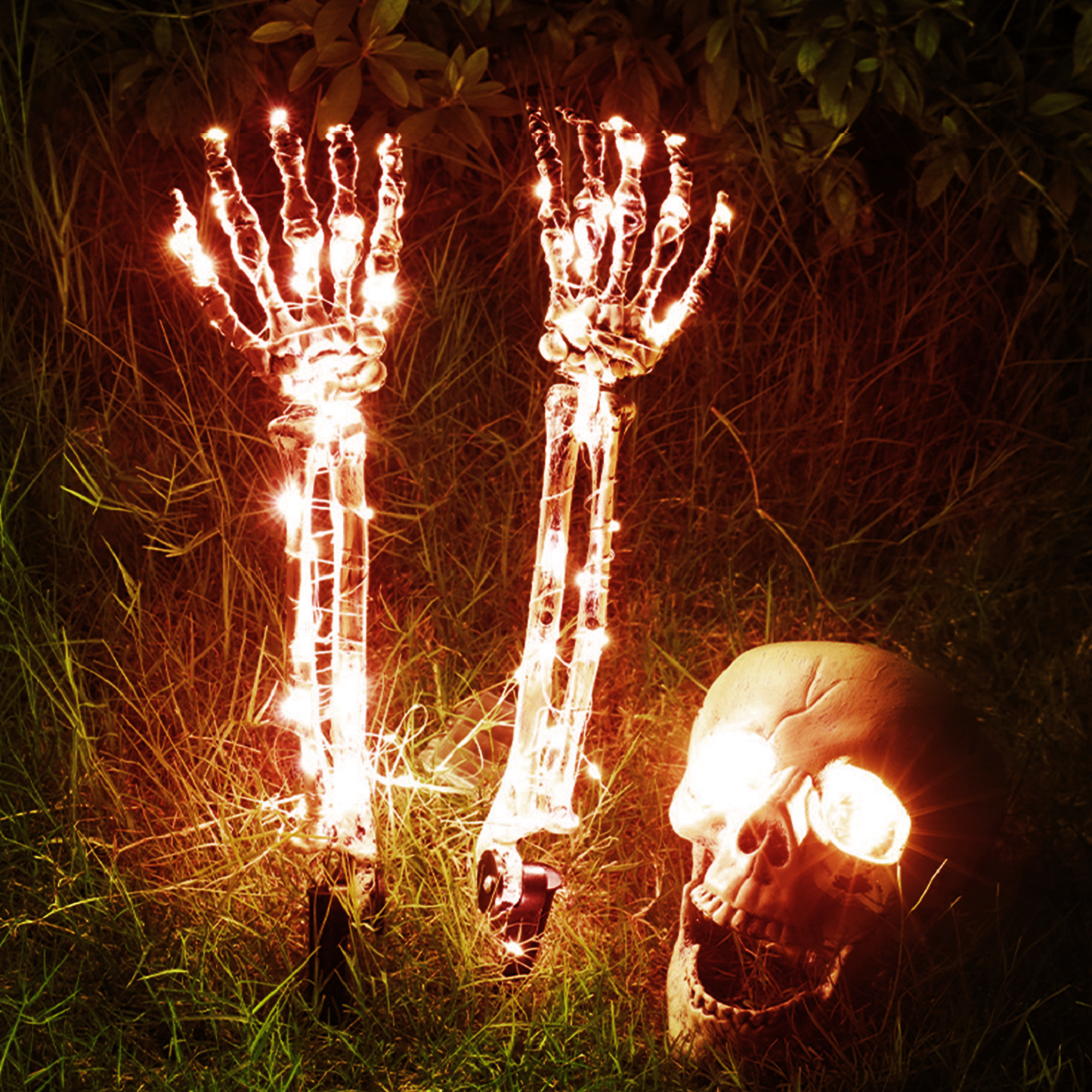 Halloween skull decorative lamp