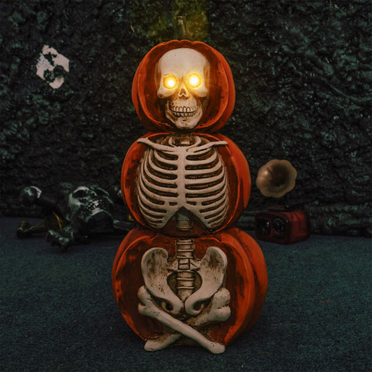 3 Tier Skull Pumpkin Halloween Decoration