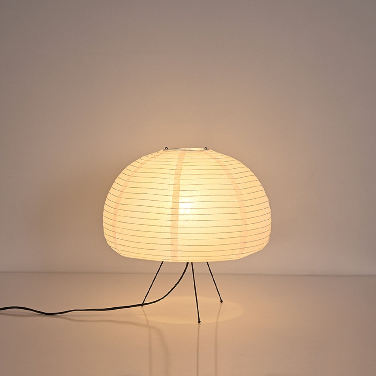 Hemisphere Rice Paper Table Lamp