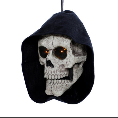 Electric Skull Halloween Decoration With Hat