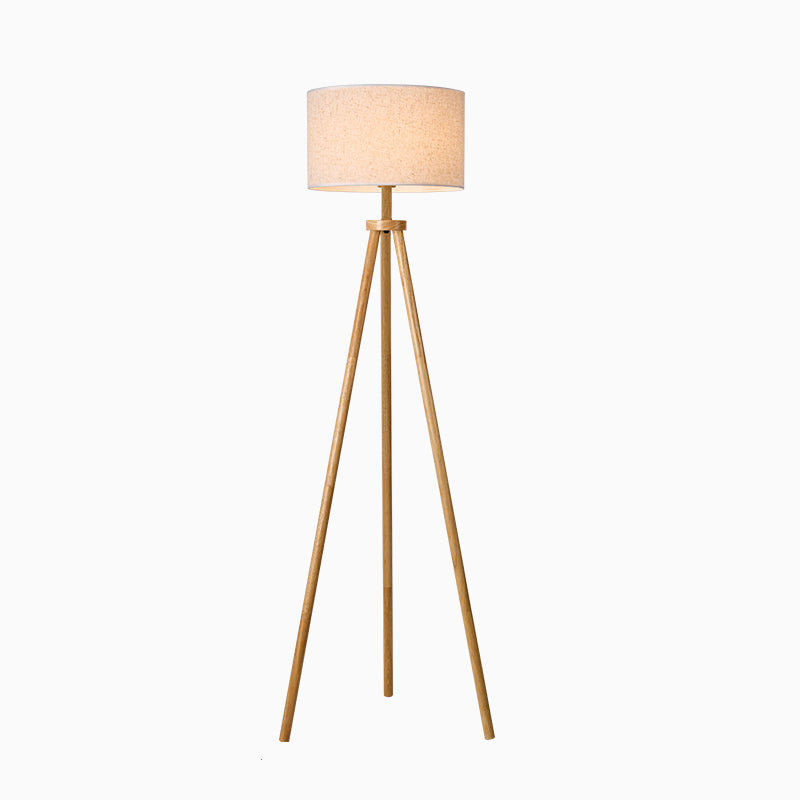 Wooden floor lamp