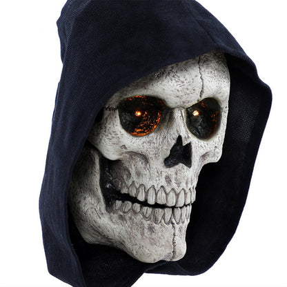 Electric Skull Halloween Decoration With Hat