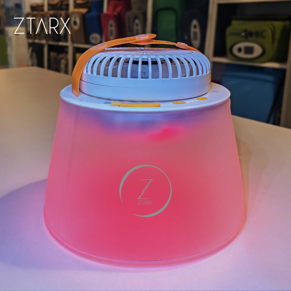 ZTARX USB-Powered Fan and RGBW LED Lantern: V11-FN-2R