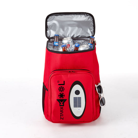 Ztarx S20-NL02-R02 Multifunctional Cooler Bag: Waterproof, Solar & USB Charging, Speaker, LED Lights