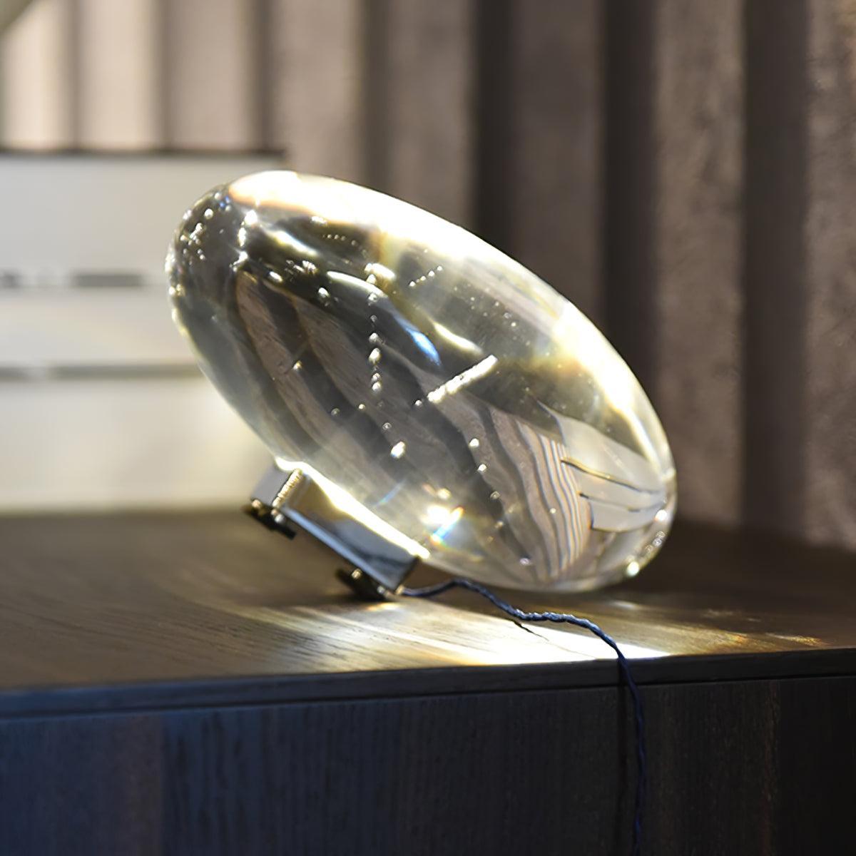 Oval Mirror Table Lamp