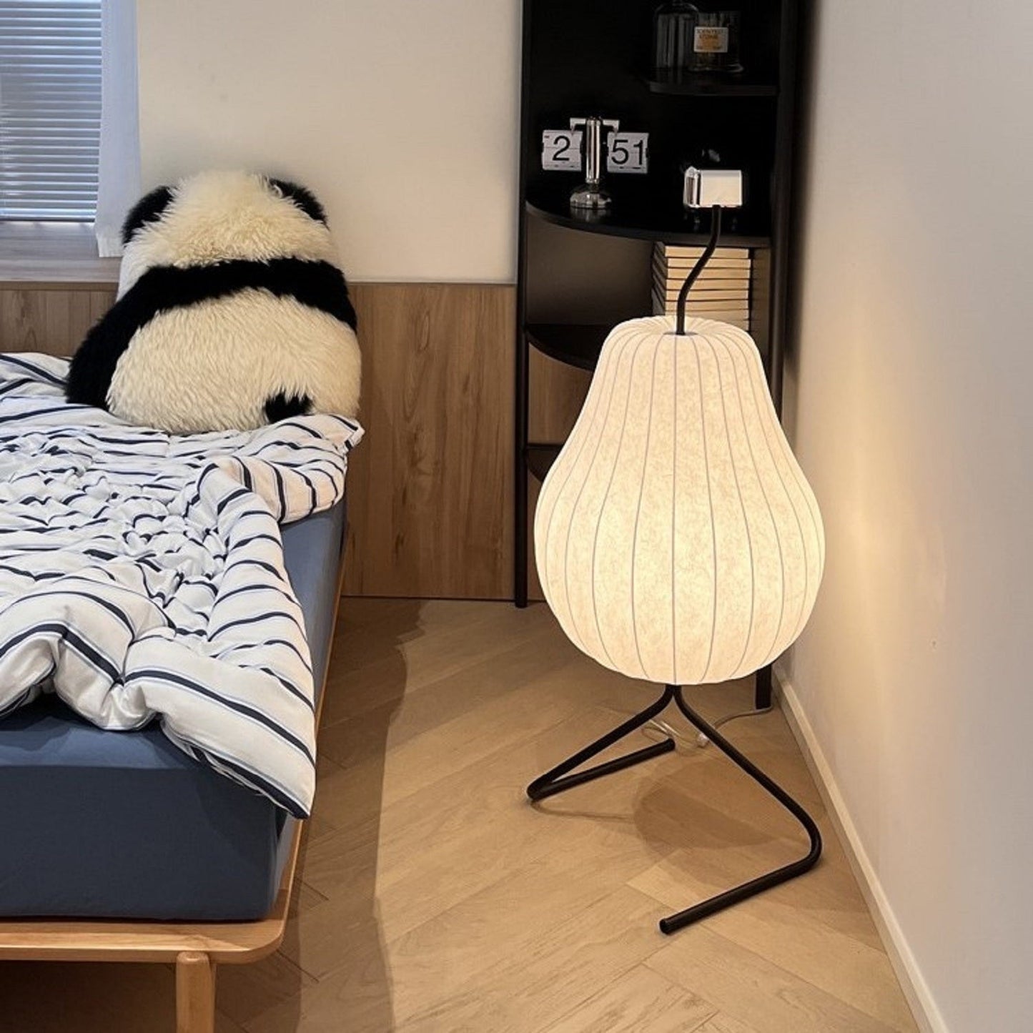 Pear Rice Paper Floor Lamp