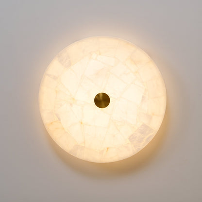 Round Alabaster Ceiling Lamp