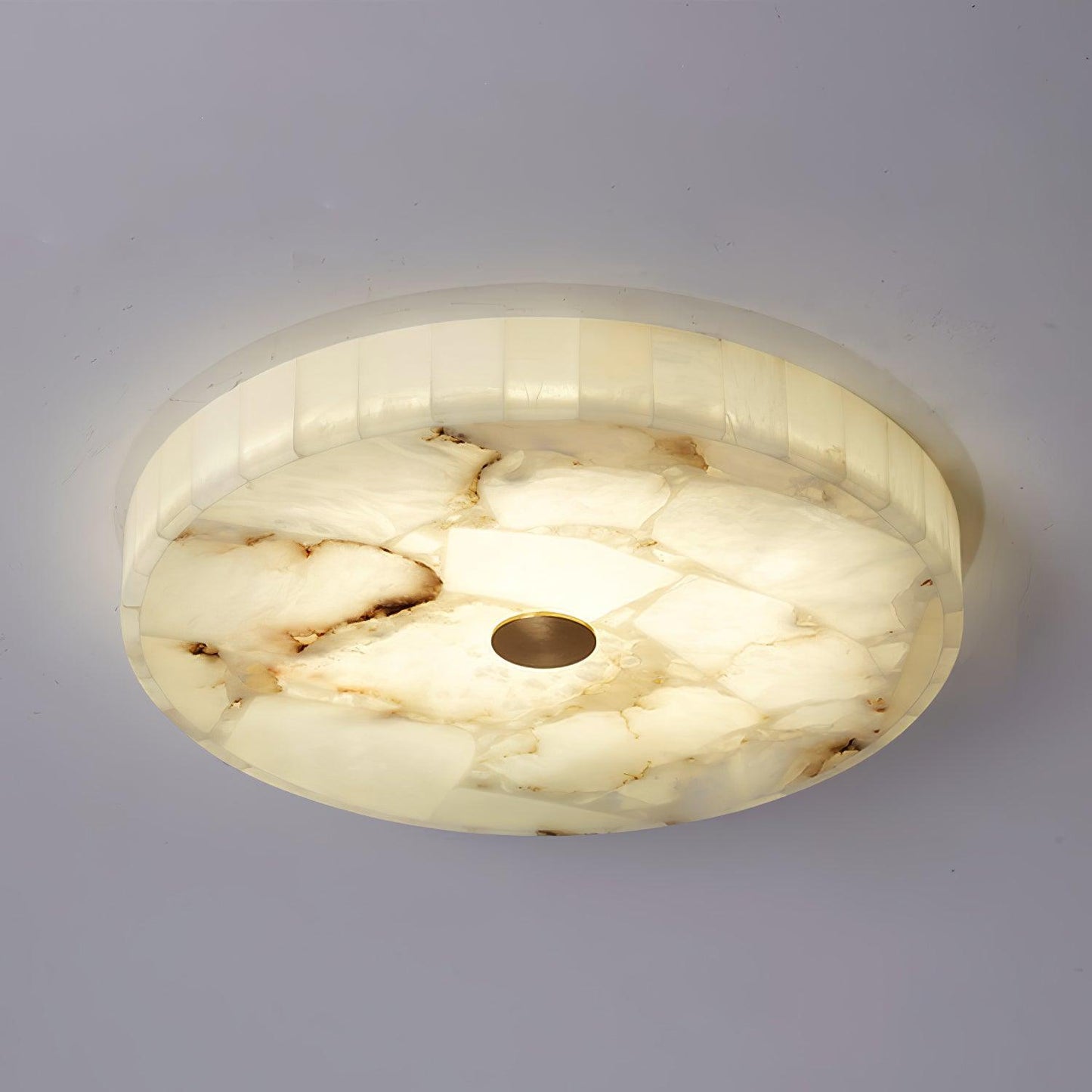 Round Alabaster Ceiling Lamp