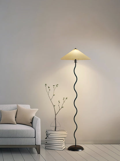 Pleated Lampshade Floor Lamp