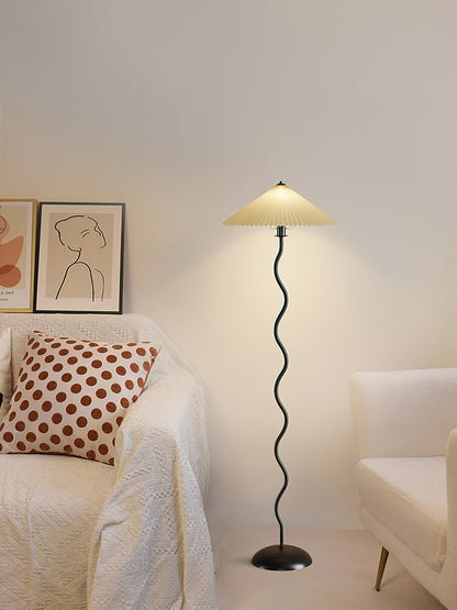 Pleated Lampshade Floor Lamp