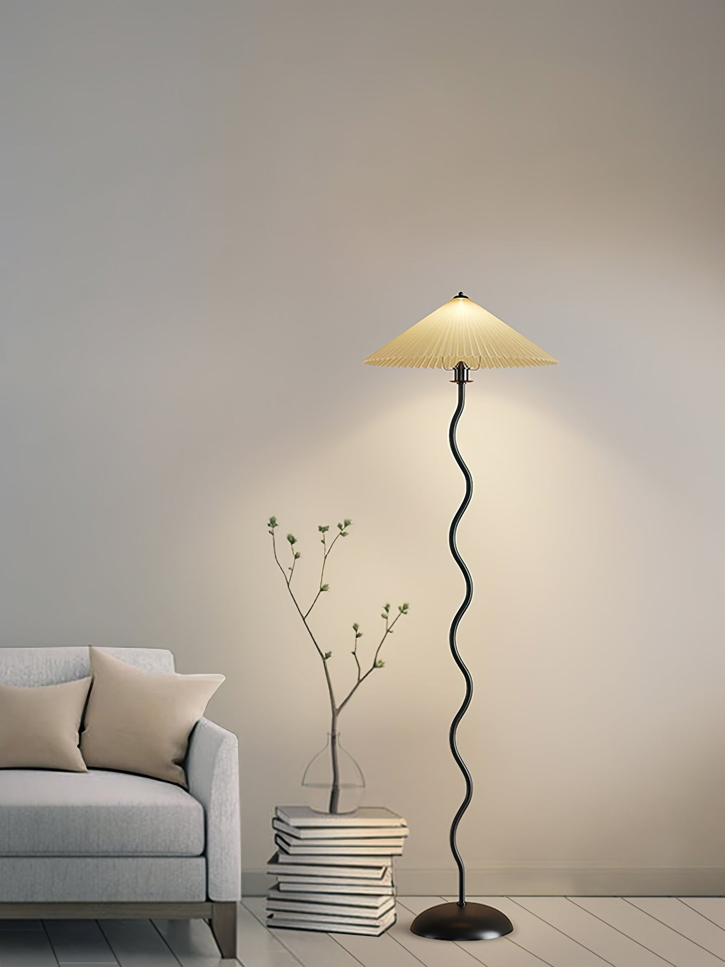 Pleated Lampshade Floor Lamp