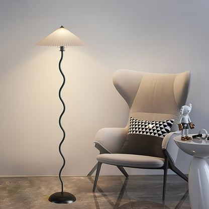 Pleated Lampshade Floor Lamp