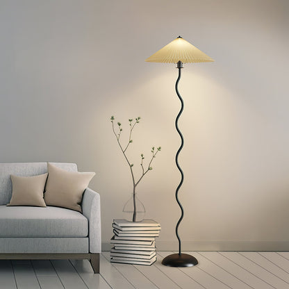 Pleated Lampshade Floor Lamp