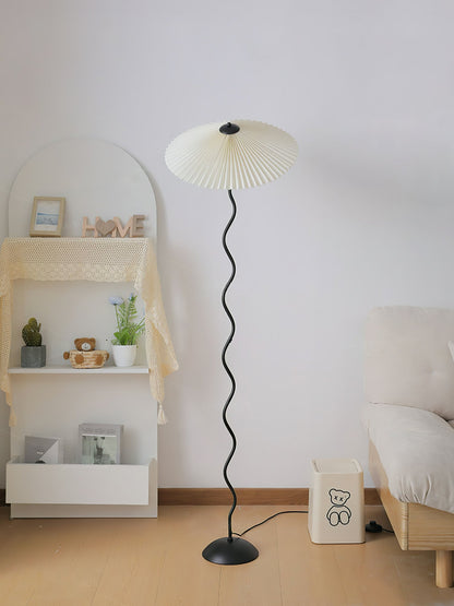 Pleated Lampshade Floor Lamp