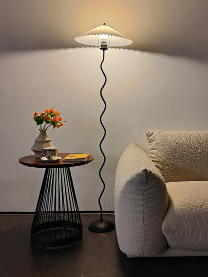 Pleated Lampshade Floor Lamp