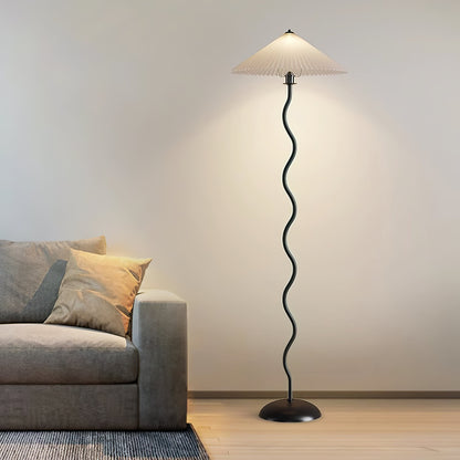 Pleated Lampshade Floor Lamp