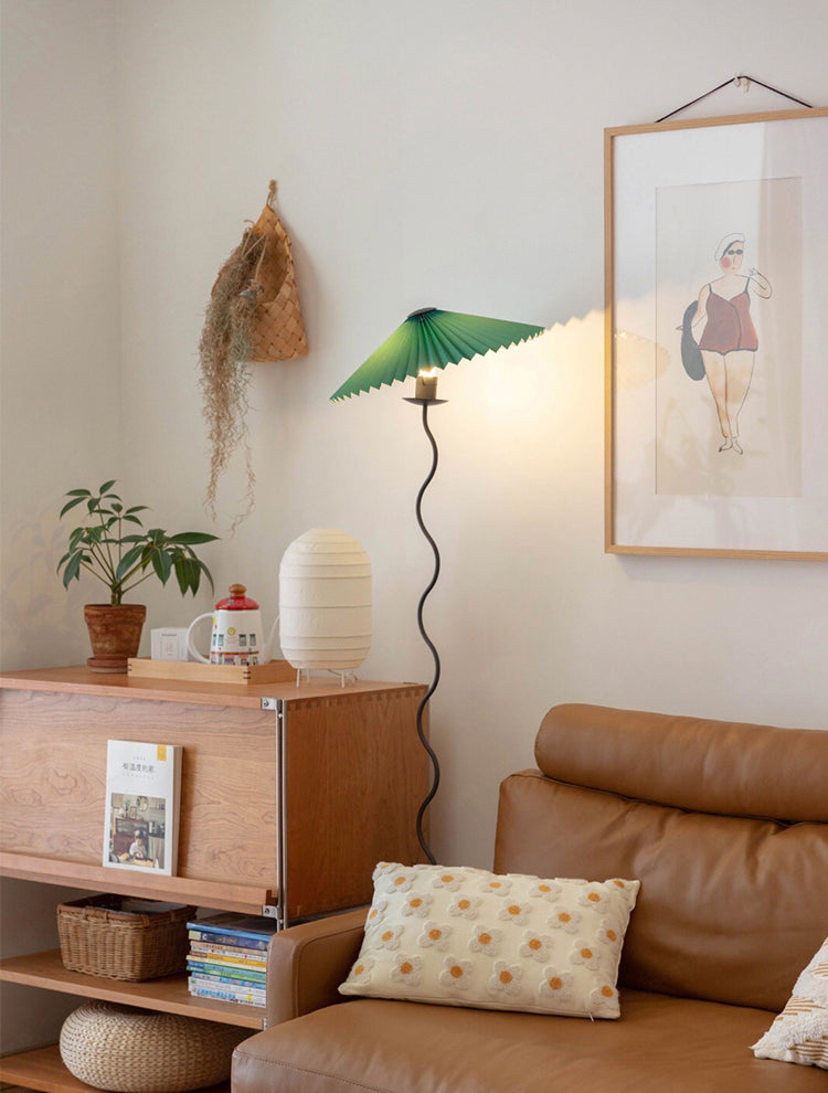 Pleated Lampshade Floor Lamp