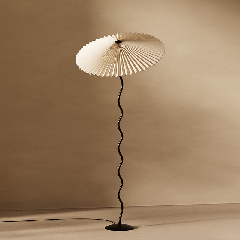 Pleated Lampshade Floor Lamp