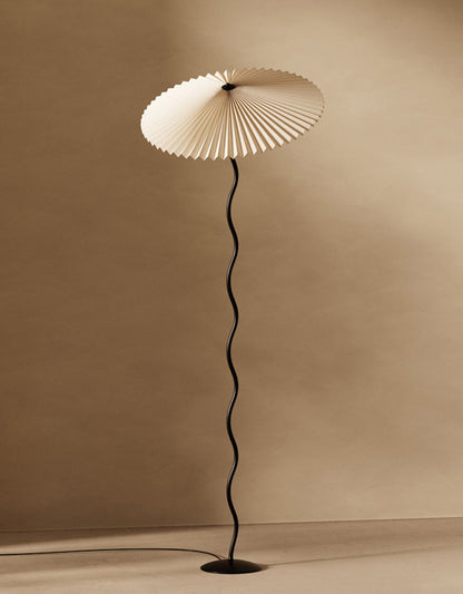 Pleated Lampshade Floor Lamp