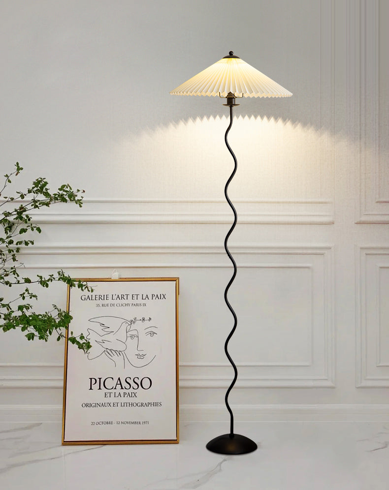 Pleated Lampshade Floor Lamp