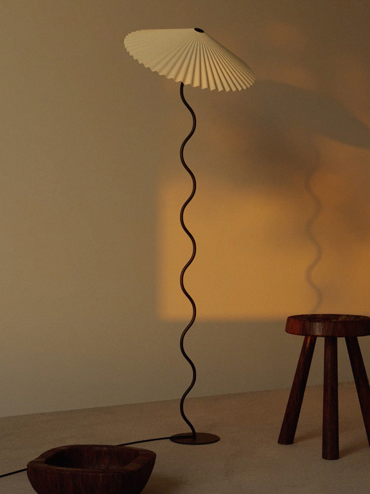 Pleated Lampshade Floor Lamp