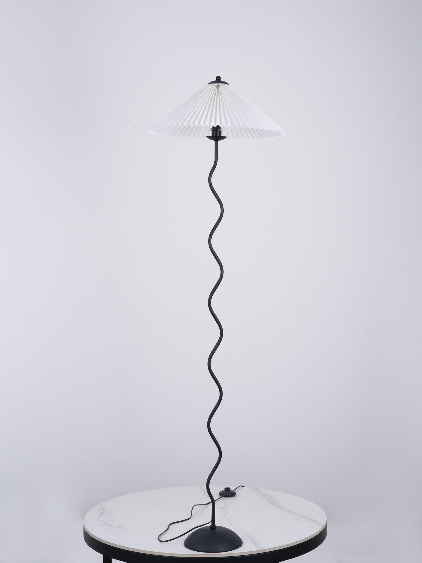 Pleated Lampshade Floor Lamp