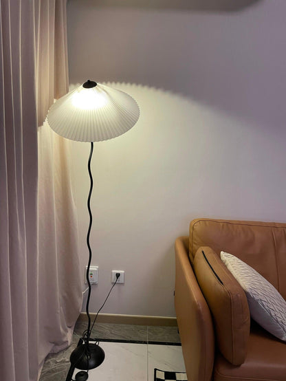 Pleated Lampshade Floor Lamp