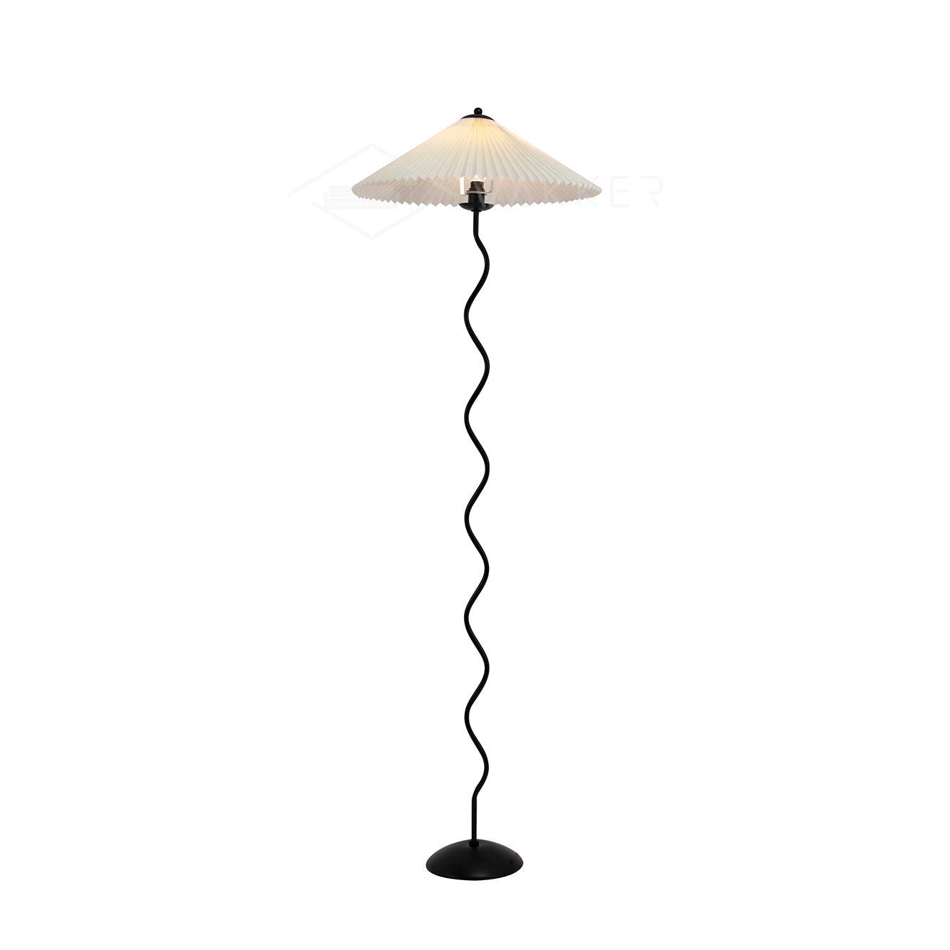 Pleated Lampshade Floor Lamp