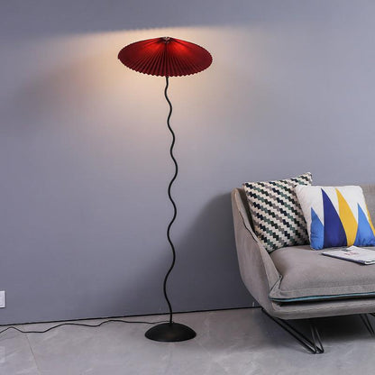 Pleated Lampshade Floor Lamp