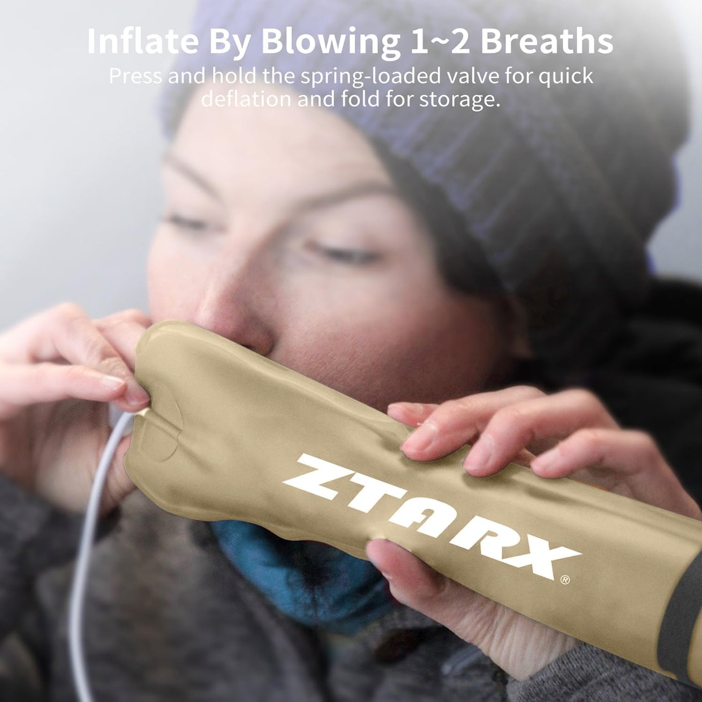 Ztarx Tube-B2.0-60K Inflatable LED Camping Light: USB Charging, Stepless Dimming, and Waterproof Design