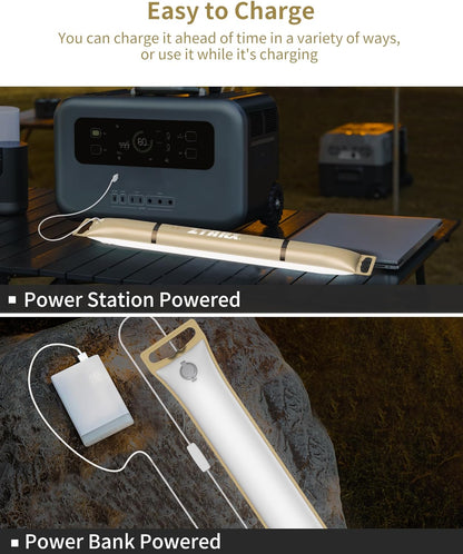 Ztarx Tube-1.0-90K: USB Charging Inflatable LED Camping Light with Patented Design（khaki）