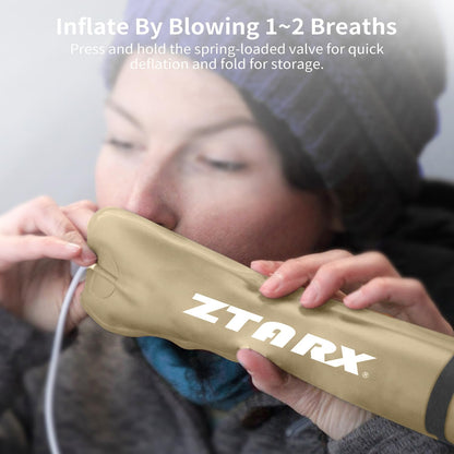 Ztarx Tube-1.0-90K: USB Charging Inflatable LED Camping Light with Patented Design（khaki）